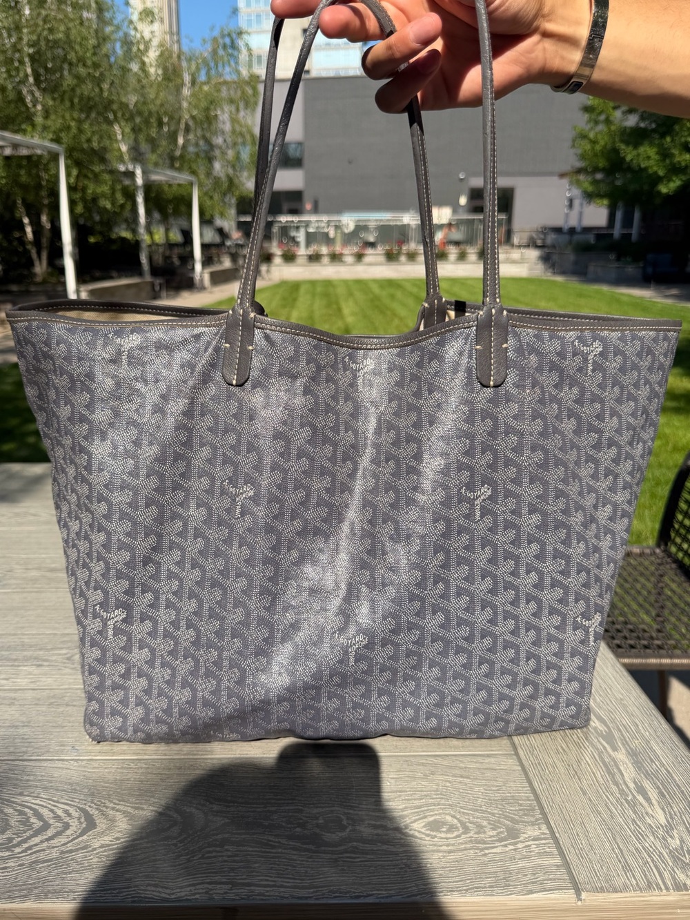 Goyard St. Louis Tote in Gray